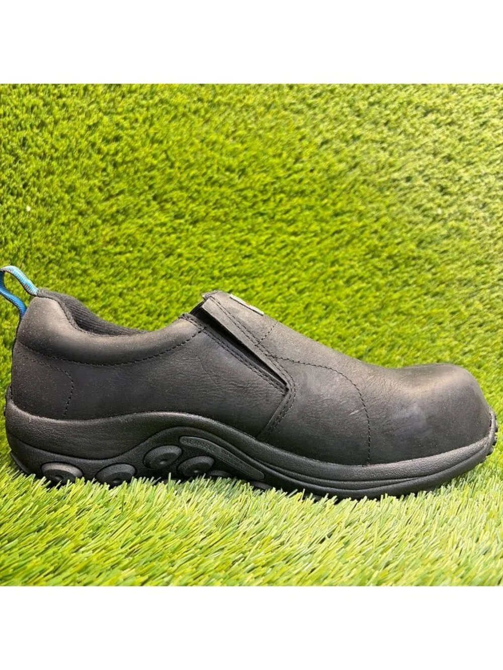 Merrell Jungle Moc Mens Size 11.5E Black Composite Toe Safety Slip-On Work Shoes